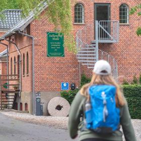 Hiker take a walk at the scenic Sulkendrup Mill