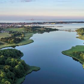 Udsigt over Holckenhavn Fjord i Vindinge Sogn ved Nyborg, Fyn
